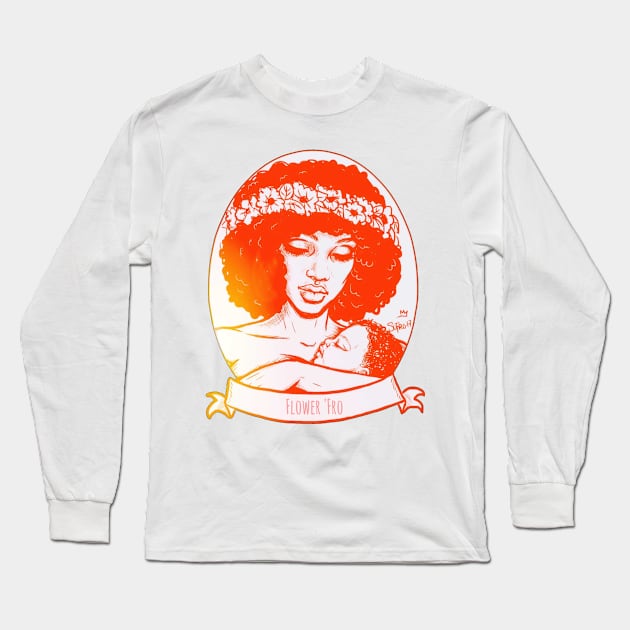 Flower 'Fro - Amber Long Sleeve T-Shirt by SoFroPrince